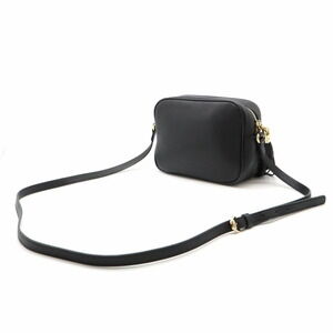 Gucci Disco Leather Shoulder Tassel Soho Pochette Black Bag